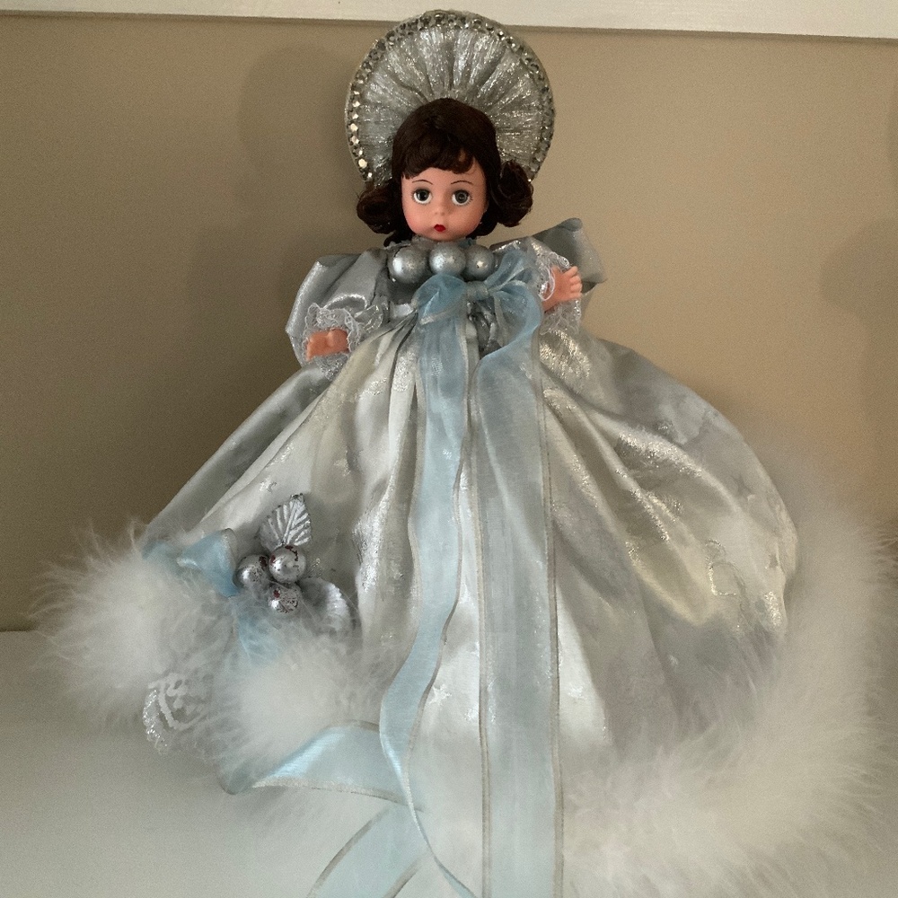 BLUE Madame Alexander Glistening Angel Tree topper